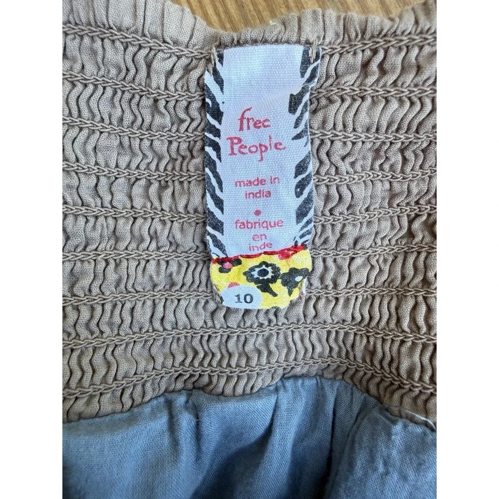 RARE Vintage Y2K Free People Beaded Waist Maxi Skirt Boho Cottagecore 10/L - Picture 4 of 8